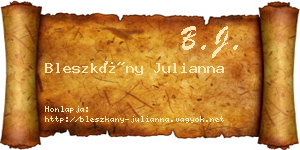 Bleszkány Julianna névjegykártya